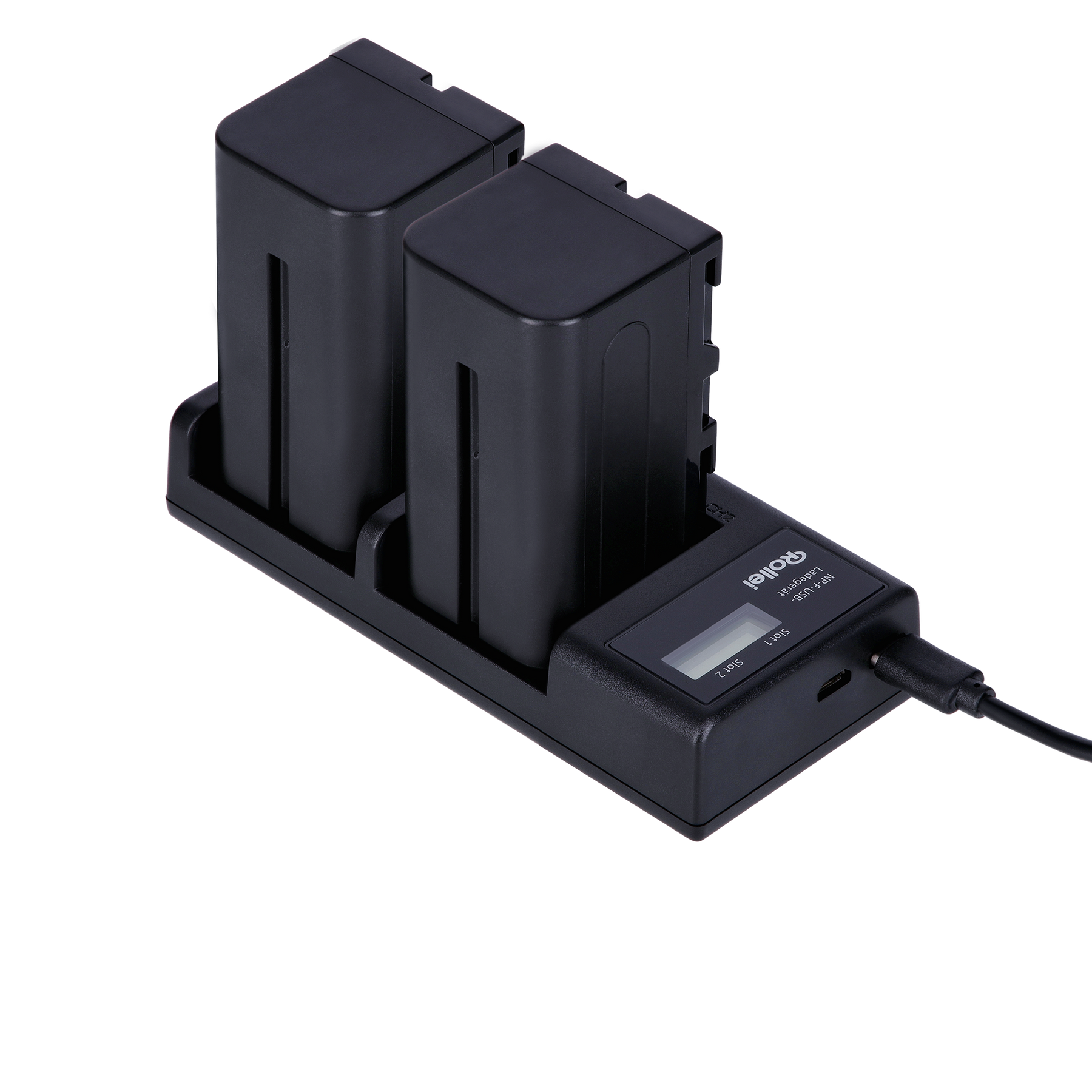 Battery charger for NP-F batteries