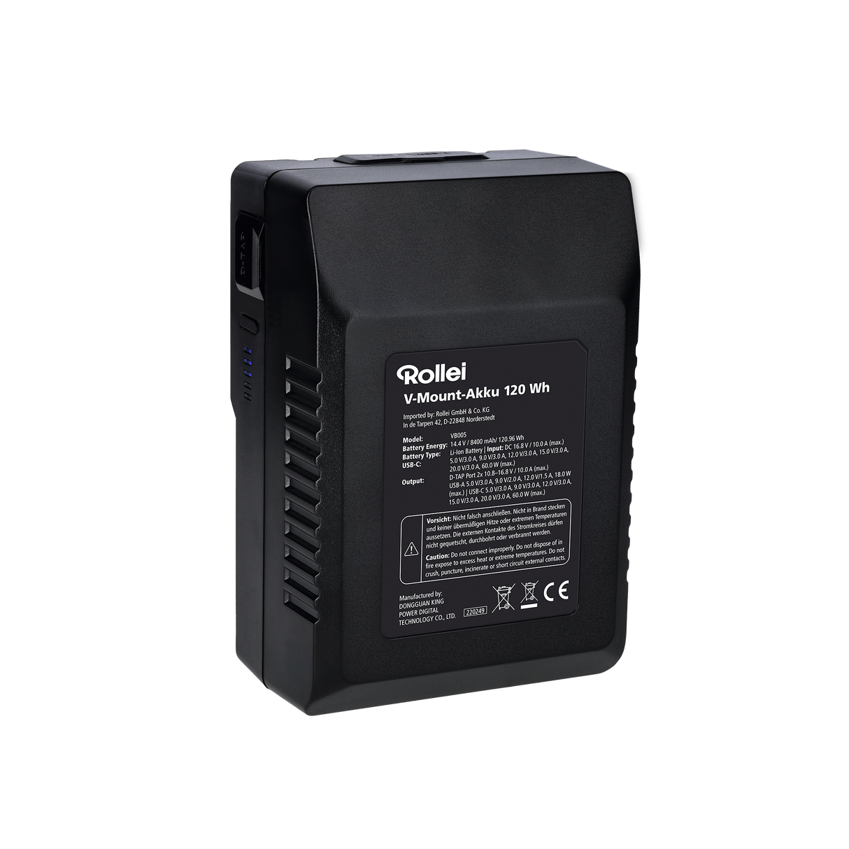 V mount battery 120 Wh